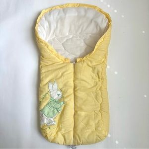 Vintage Beatrix Potter by Quiltex Yellow Peter Rabbit Bunting Bag Snowsuit